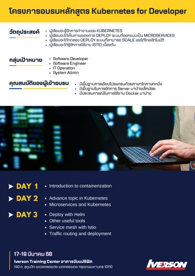 อบรมหลักสูตร Kubernetes for Developer